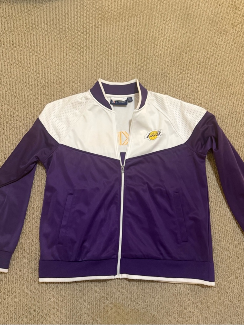 NBA White & Purple Team Zip Jacket